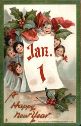 January 1 - A Happy New Year Postcard