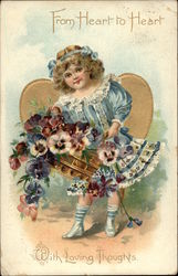 From Hear to Heart with Loving Thoughts Children Postcard Postcard