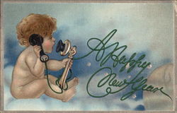 Baby with Telephone Postcard