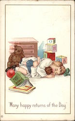 Many Happy Returns of the Day Children Postcard Postcard