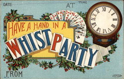 Invitation to a Whist party Postcard