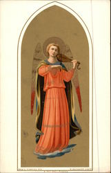 Angel Playing Lute Angels Postcard Postcard