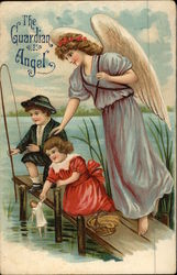 The Guardian Angel Angels Postcard Postcard