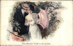 Five Minutes' Walk to the Station Postcard