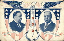 William H. Taft and James S. Sherman Postcard