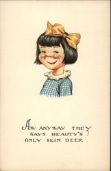 Aw Anyway They Says Beauty's Only Skin Deep Postcard