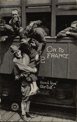 On To France World War I Postcard Postcard