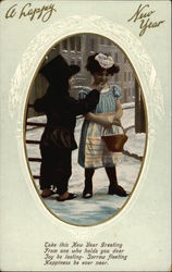 A Happy New Year Children Postcard Postcard