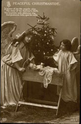 Peaceful Christmastide Children Postcard Postcard