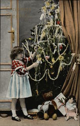 Christmas Greetings Children Postcard Postcard