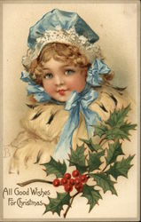 All Good Wishes for Christmas Children Postcard Postcard