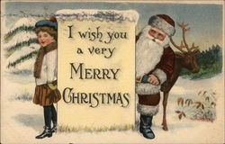 I Wish You a Very Merry Christmas Postcard