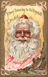 A Merry Christmas to Old Friends All Postcard