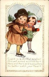 Cupid is a Skillful Archer - Better Watch Your Heart Children Postcard Postcard