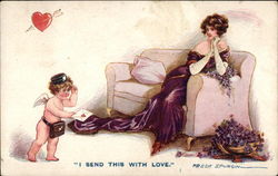 I Send this with Love Cupid Postcard Postcard