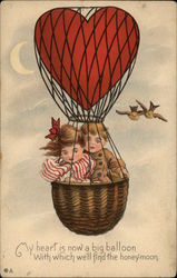 My Heart is now a Big Balloon, with which We'll Find the Honey-moon Postcard