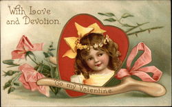 With Love and Devotion to My Valentine Postcard