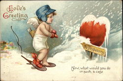 Love's Greeting - Now, what would you do in such a case? Children Postcard Postcard