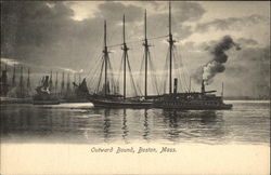 Outward Bound on the Water Boston, MA Postcard Postcard