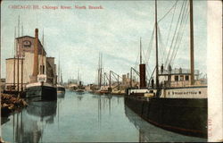 Chicago River, North Branch Illinois Postcard Postcard