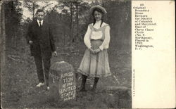 Original Boundary Stone, Placed in 1792 Postcard