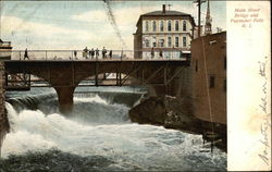 Main Street Bridge and Pawtucket Falls Postcard