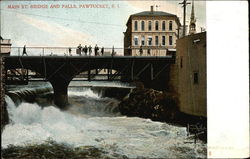 Main Street Bridge and Falls Postcard