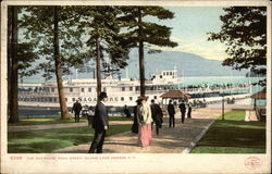 The Sagamore Dock, Green Island Lake George, NY Postcard Postcard