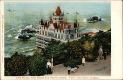 Cliff House, Seal Rocks and Pacific Ocean - View from Sutro Heights San Francisco, CA Postcard Postcard