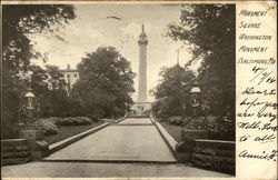 Monument Square, Washington Monument Postcard