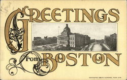 Greetings from Boston Postcard