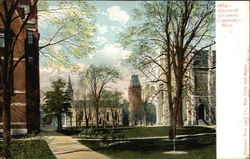 Harvard Grounds Postcard