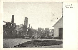 Interior of Prison Yard Postcard