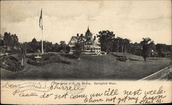 Residence of EH Barney Springfield, MA Postcard Postcard