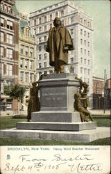 Henry Ward Beecher Monument Postcard