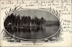 Lake Montgomery Whitefield, NH Postcard Postcard