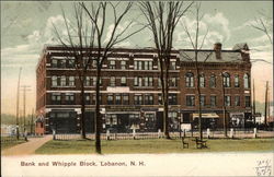 Bank and Whipple Block Postcard