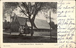 St. James Episcopal Church Mansfield, PA Postcard Postcard