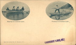 Boating & Fishing on the Lake Conneaut Lake, PA Postcard Postcard