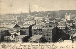 Panorama of Business Section Postcard