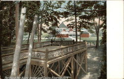 Rustic Bridge and Casino, Riverton Park Portland, ME Postcard Postcard