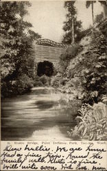 Rustic Bridge at Point Defiance Park Tacoma, WA Postcard Postcard