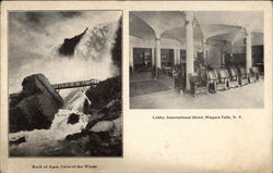 Rock of Ages, Cave of the Winds and Lobby, International Hotel Niagara Falls, NY Postcard Postcard