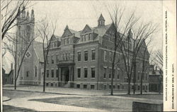 Grammar School and Congregational Church Postcard