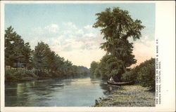 New England Views on Boston & Maine R.R., Nashua River Postcard