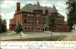 High School Building Postcard