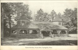 Forest Park - Rustic Pavilion Postcard