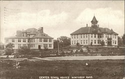 Center School Houses Postcard