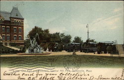 Central Hill Park - Old Fort and Fountain Somerville, MA Postcard Postcard