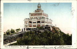 View of the Observatory - Mt. Tom Postcard